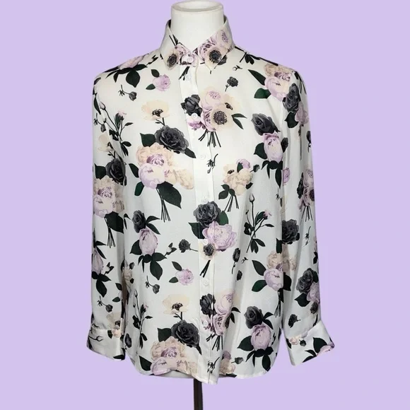 Equipment Liana Floral Print 100% Silk Blouse XS